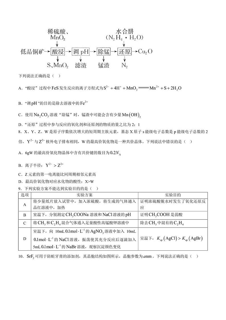 2024届合肥一中高三上学期期末考试化学试题第3页