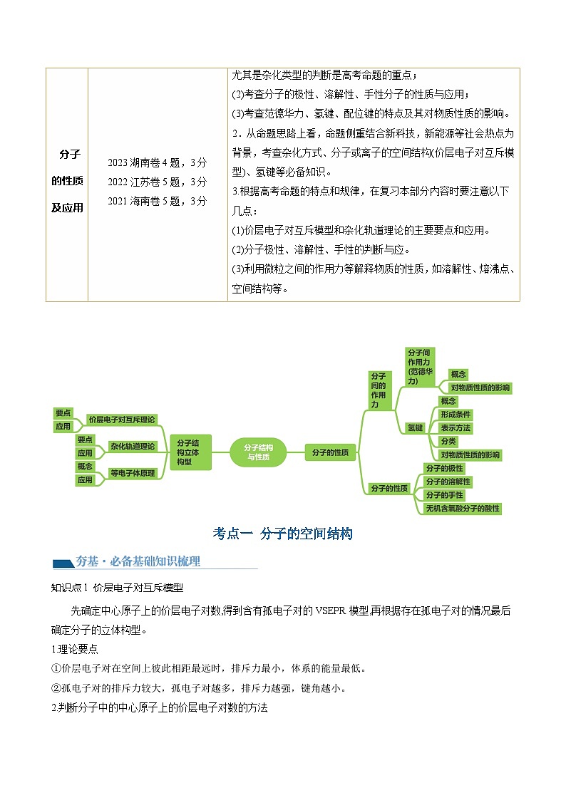 新高考化学复习讲义+练习+练习 第19讲 分子结构与性质（讲义）（原卷版+解析）02