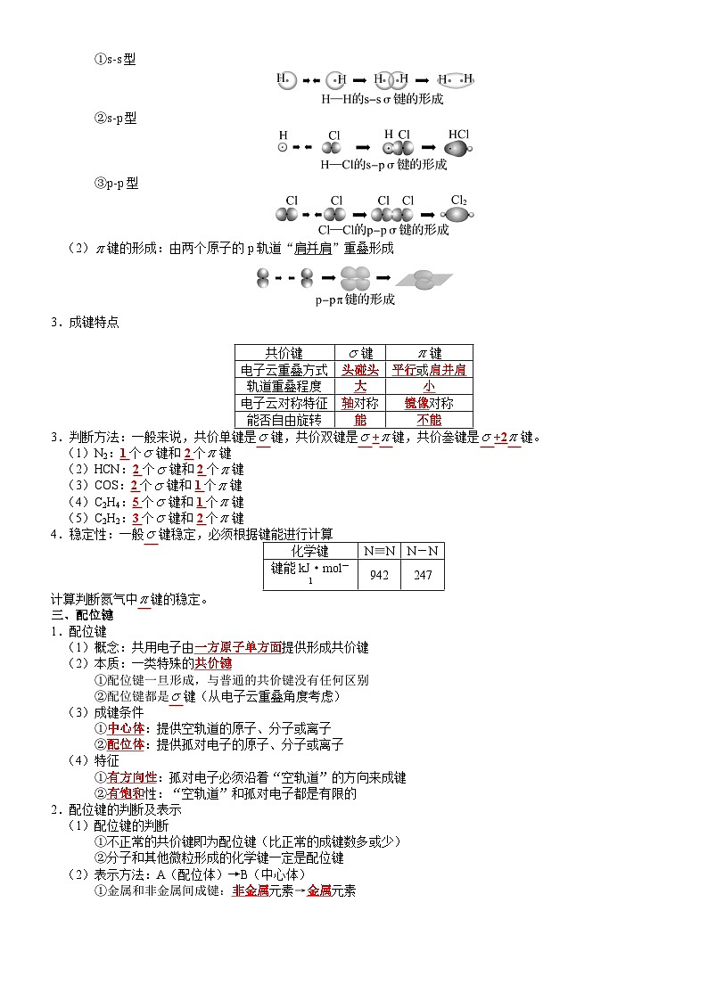 高三化学复习知识清单（通用版） 知识清单30  分子结构与性质02