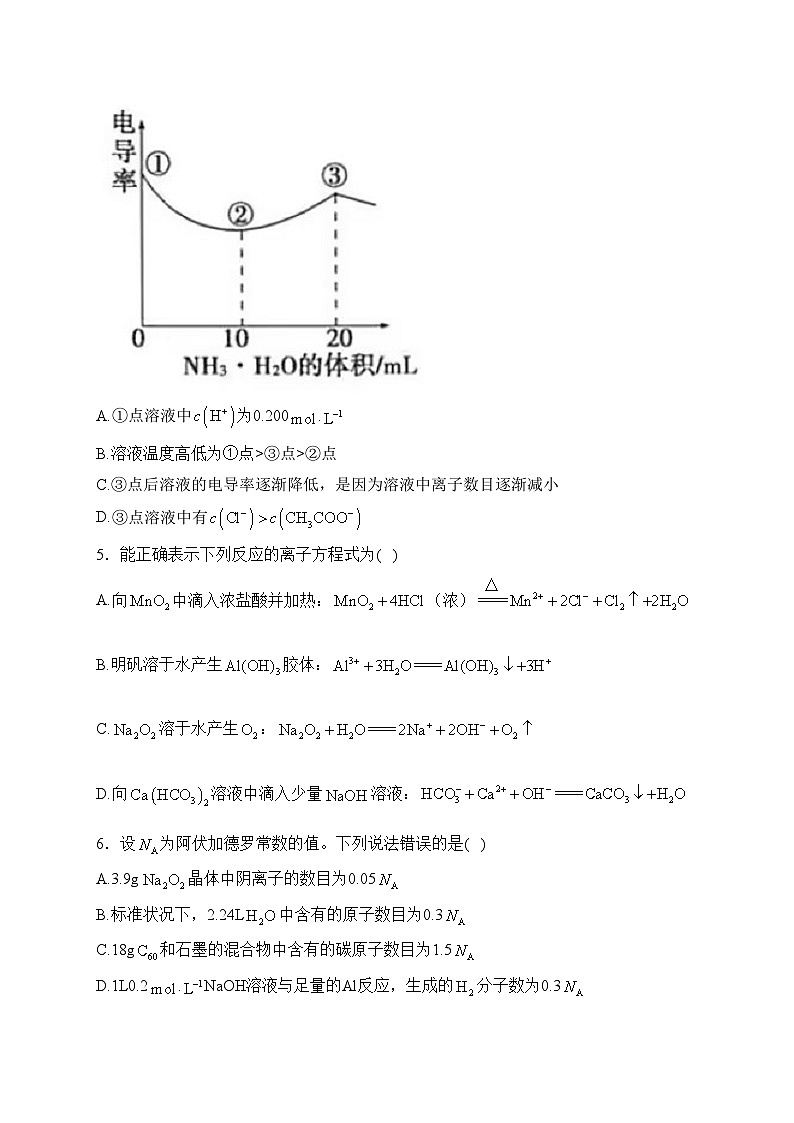 甘肃省平凉市静宁县2024届高三上学期第二次月考化学试卷(含答案)02