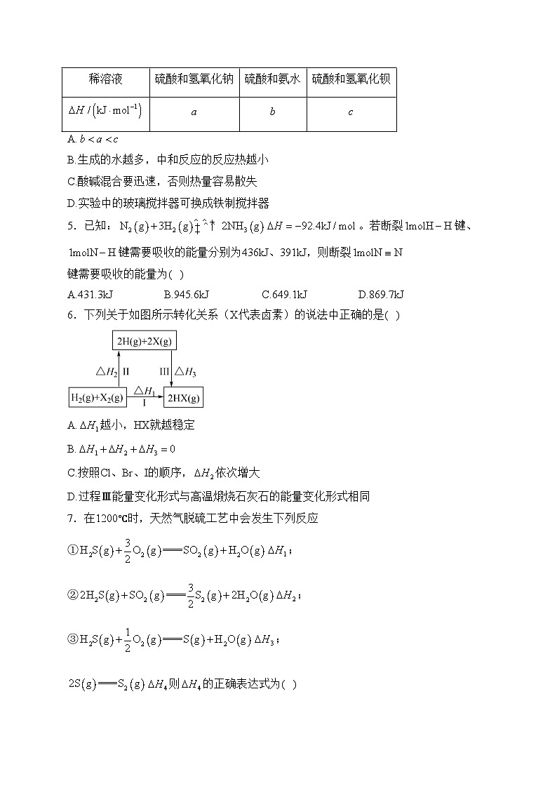 宁夏银川市贺兰县第一中学2023-2024学年高二上学期第一阶段考试化学试卷(含答案)02