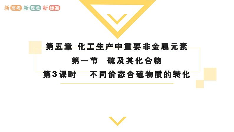 化学人教版（2019）必修第二册5.1.3不同价态含硫物质的转化  课件01