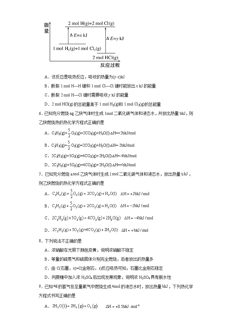 1.1反应热  基础检测   高中化学人教版（2019）选择性必修102