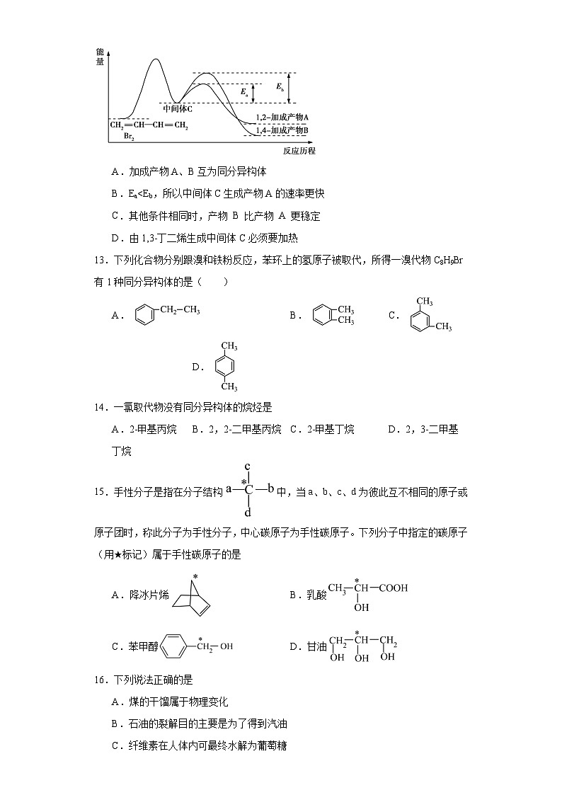 1.1.有机化合物的结构特点  同步练习  高中化学人教版（2019）选择性必修3第3页