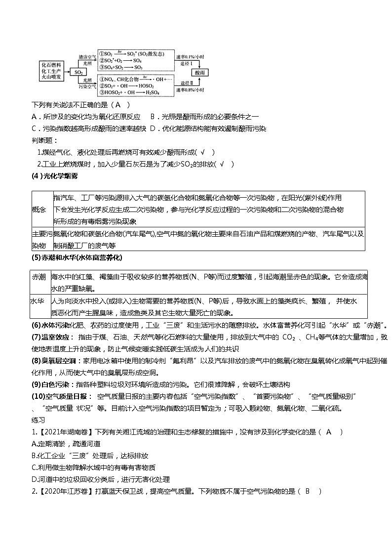 高考化学一轮复习  化学与生活专题讲义第3页