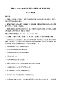 山东省聊城市2023-2024学年高二上学期1月期末教学质量抽测化学试题（含答案）