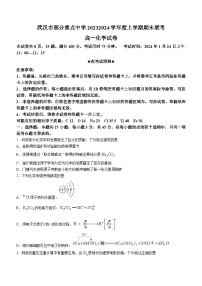 湖北省武汉市部分重点中学2023-2024学年高一上学期期末联考化学试题