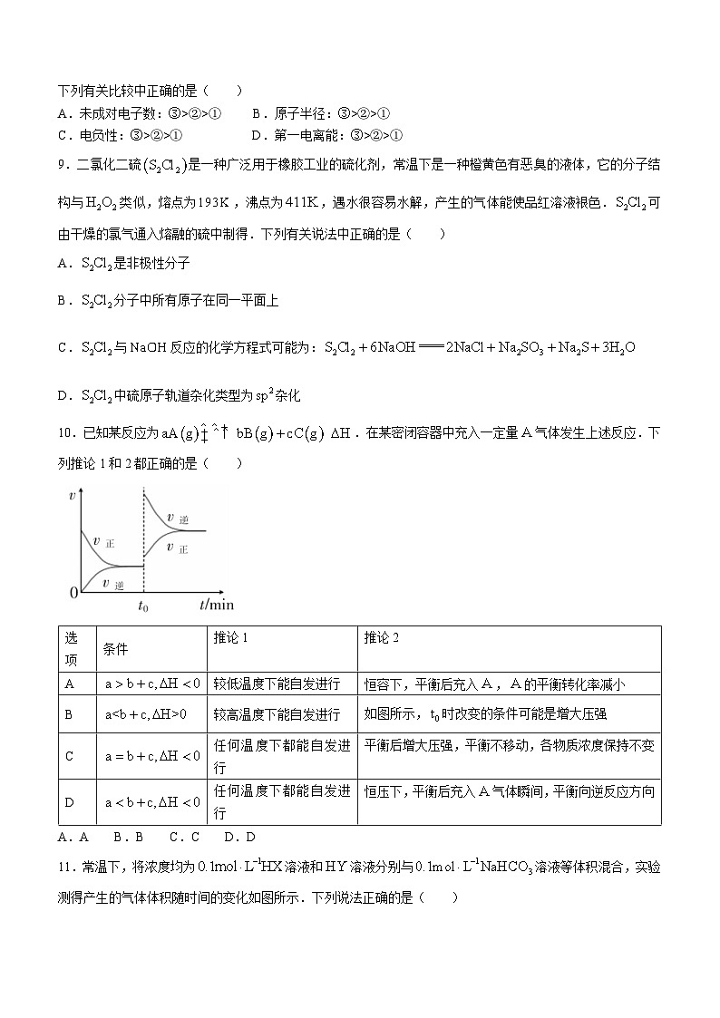 湖南省邵阳市新邵县2023-2024学年高二上学期期末考试化学试题第3页