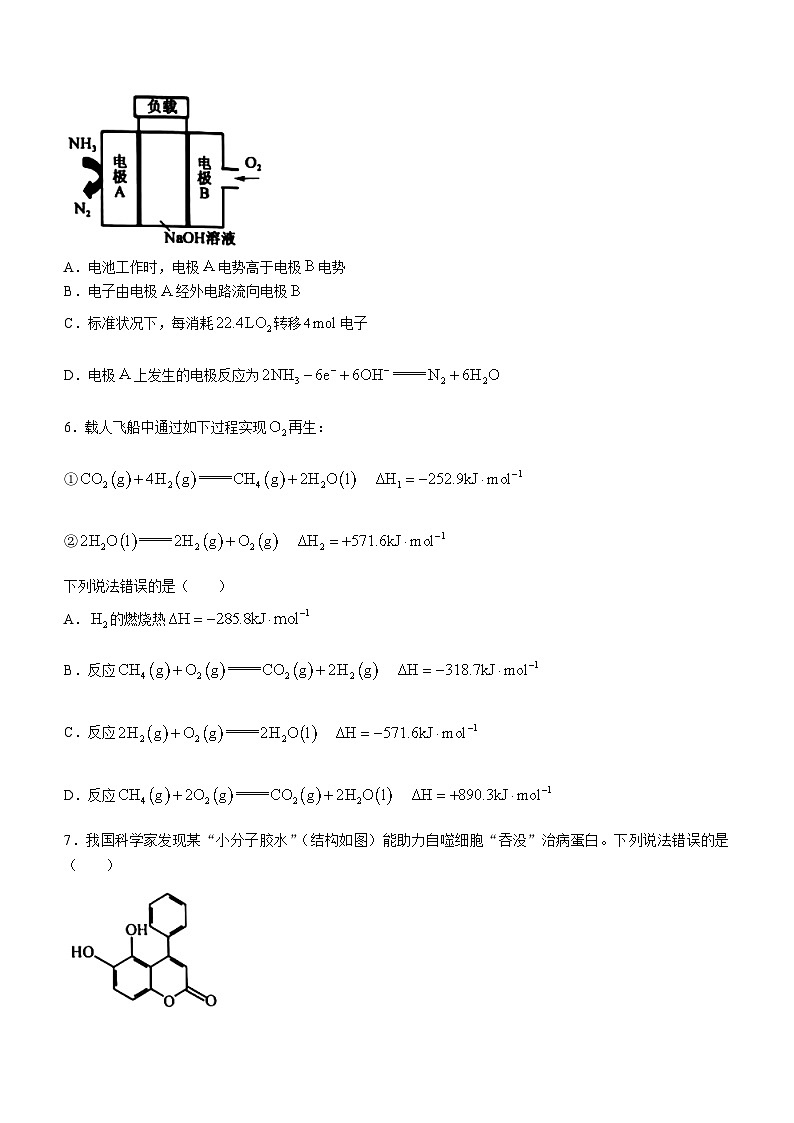 江苏省盐城市大丰区新丰中学等五校2023-2024学年高二上学期期末考试化学试题02