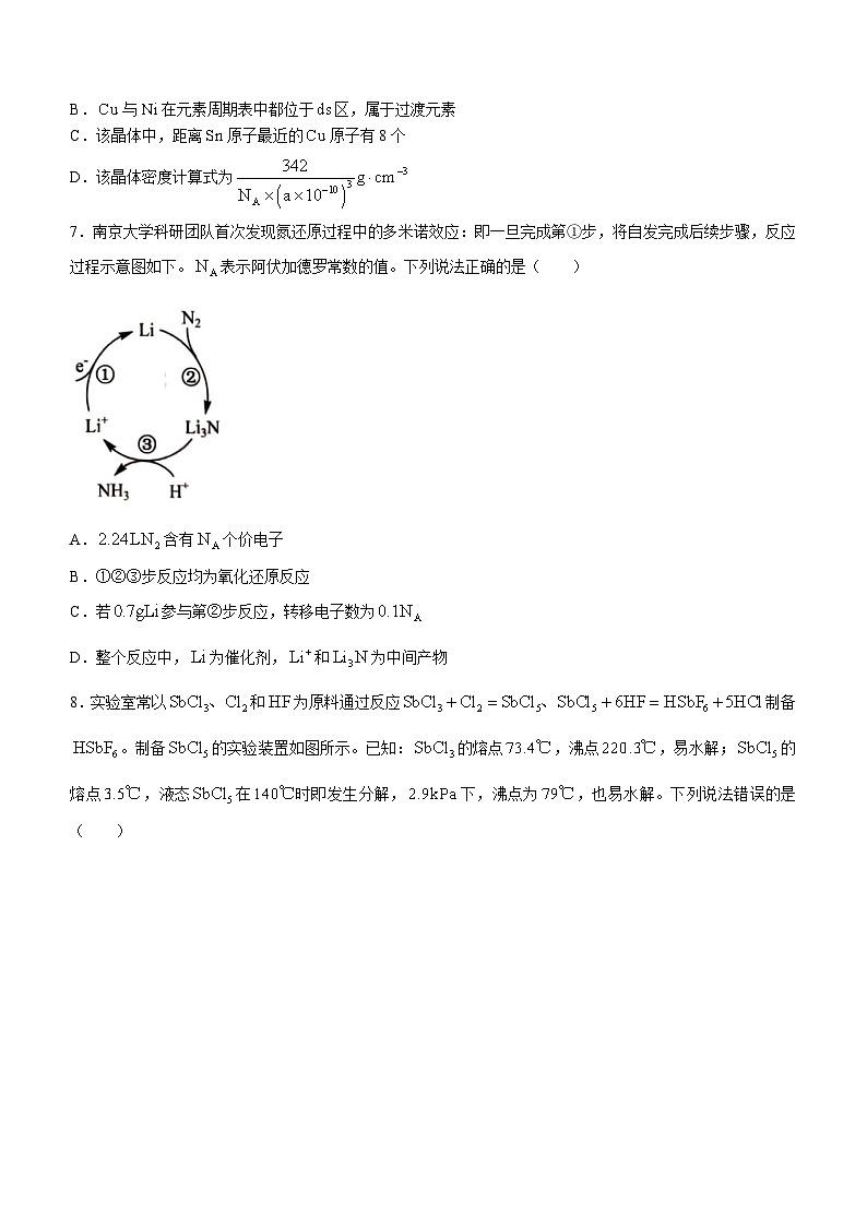 山东省菏泽市2023-2024学年高三上学期期末化学试题+03