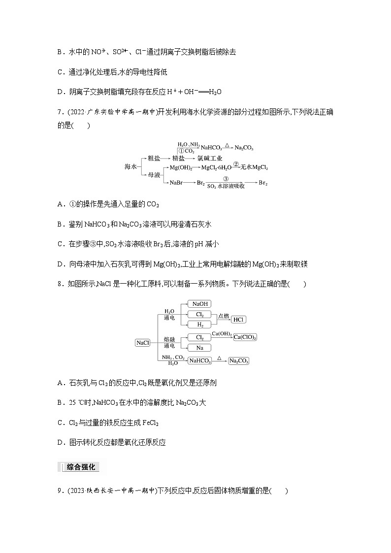 第八章 第一节 第1课时　金属矿物、海水资源的开发利用  课后练（含答案）—2024春高中化学人教版必修二第3页