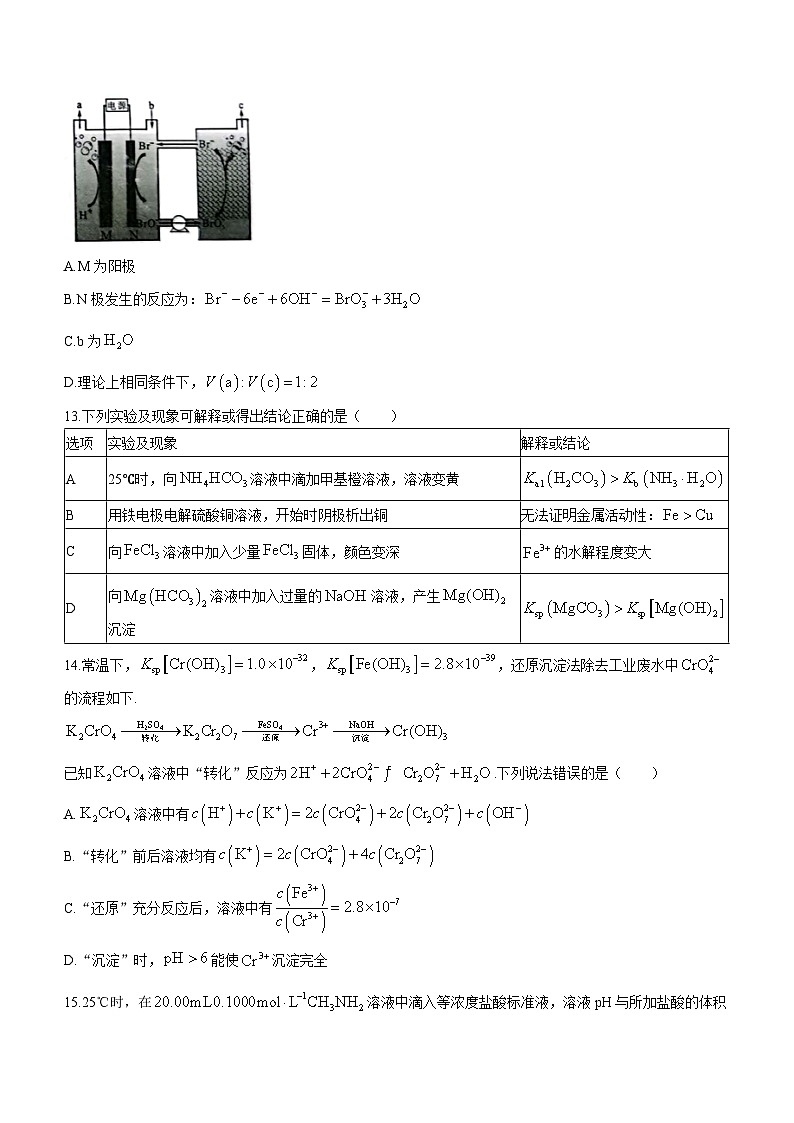 福建省厦门市2023-2024学年高二上学期期末考试质量检测化学试题第3页