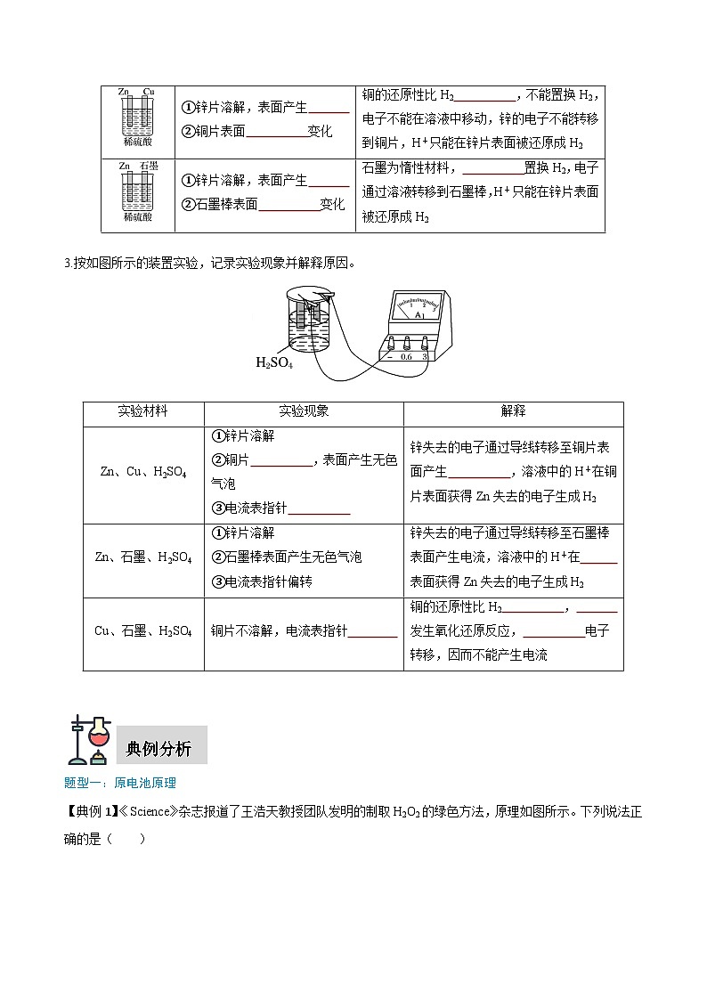 实验活动6 化学能转化成电能（原卷版）第2页