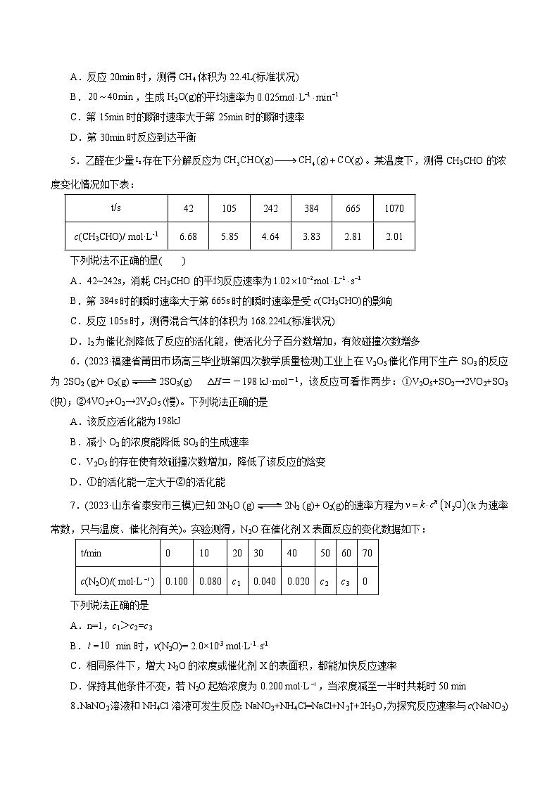 考点21  化学反应速率（核心考点精讲精练）-备战高考化学一轮复习（全国通用）02