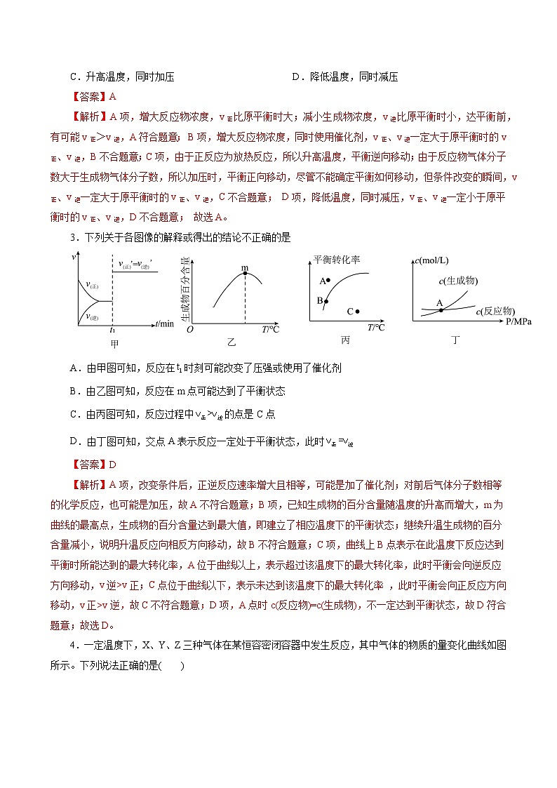考点25  化学反应速率与平衡图象（核心考点精讲精练）-备战高考化学一轮复习（全国通用）02