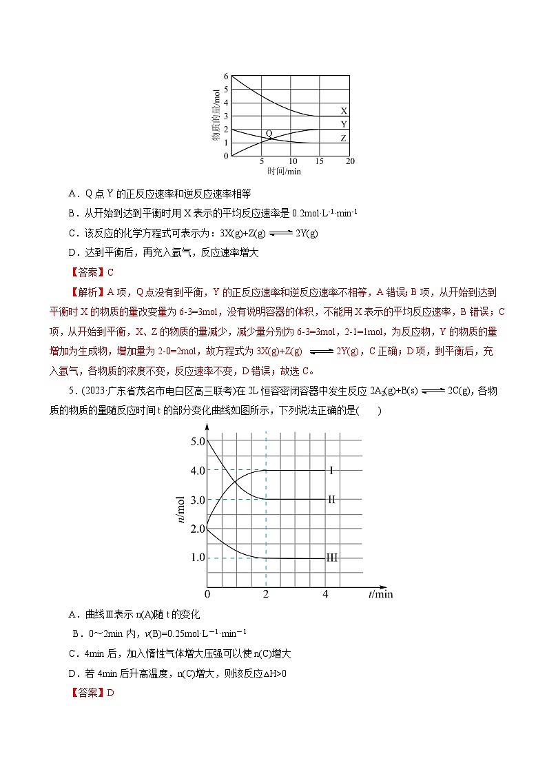 考点25  化学反应速率与平衡图象（核心考点精讲精练）-备战高考化学一轮复习（全国通用）03