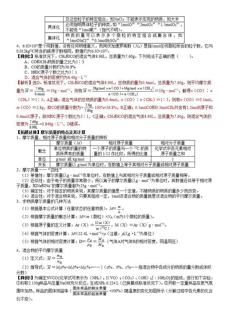 考点06 物质的量 气体摩尔体积（核心考点精讲精练）-备战高考化学一轮复习（新高考专用）（教师版）第3页
