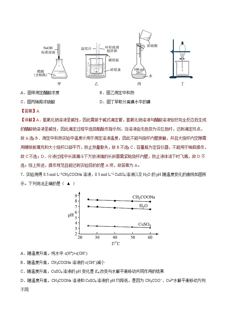 第3章 水溶液中的离子反应与平衡单元测试（解析版）第3页