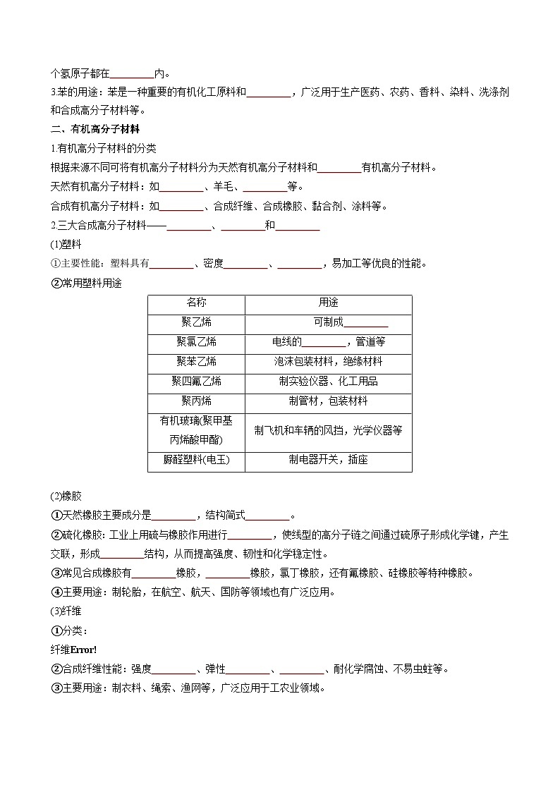 第7章 第2节 第2课时 烃　有机高分子材料（原卷版）第2页