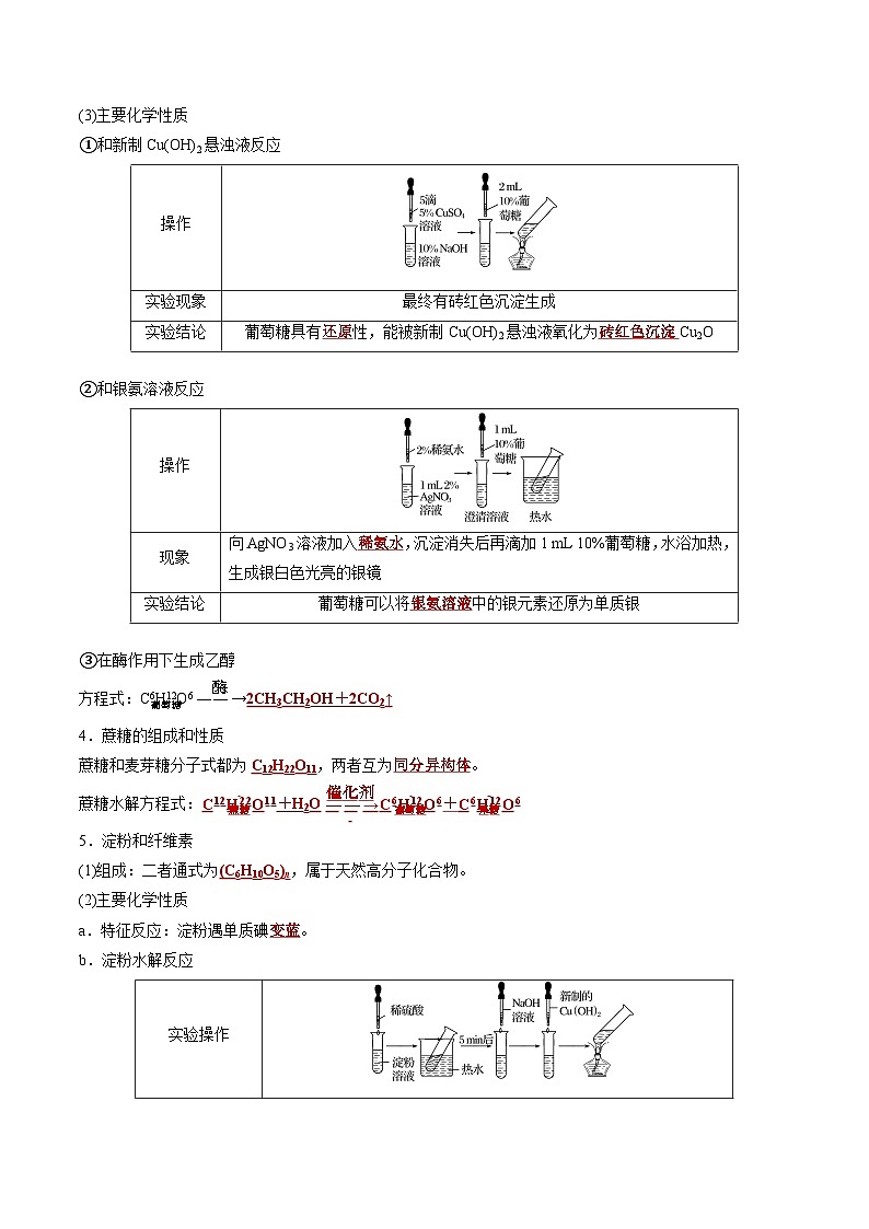 第7章 第4节 第1课时 糖类  蛋白质-高一化学同步讲练测（人教版必修第二册）02