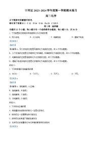 07，天津市宁河区2023-2024学年高二上学期期末考试化学试题