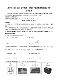 86，贵州省毕节市威宁县2023-2024学年高二上学期高中素质教育期末测试化学试题