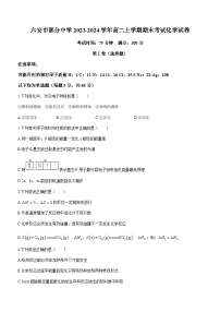 安徽省六安市部分中学2023-2024学年高二上学期期末考试化学试题（含答案）