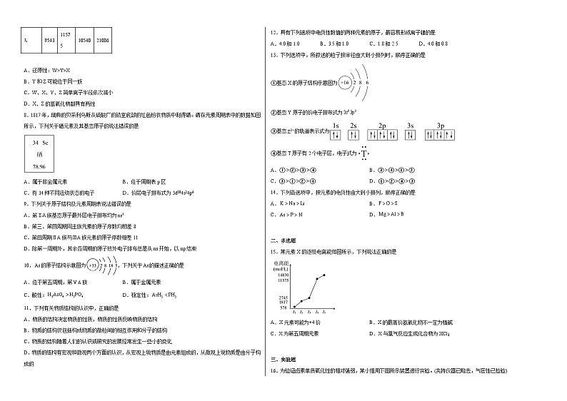 第一章第二节原子结构与元素的性质同步练习第2页