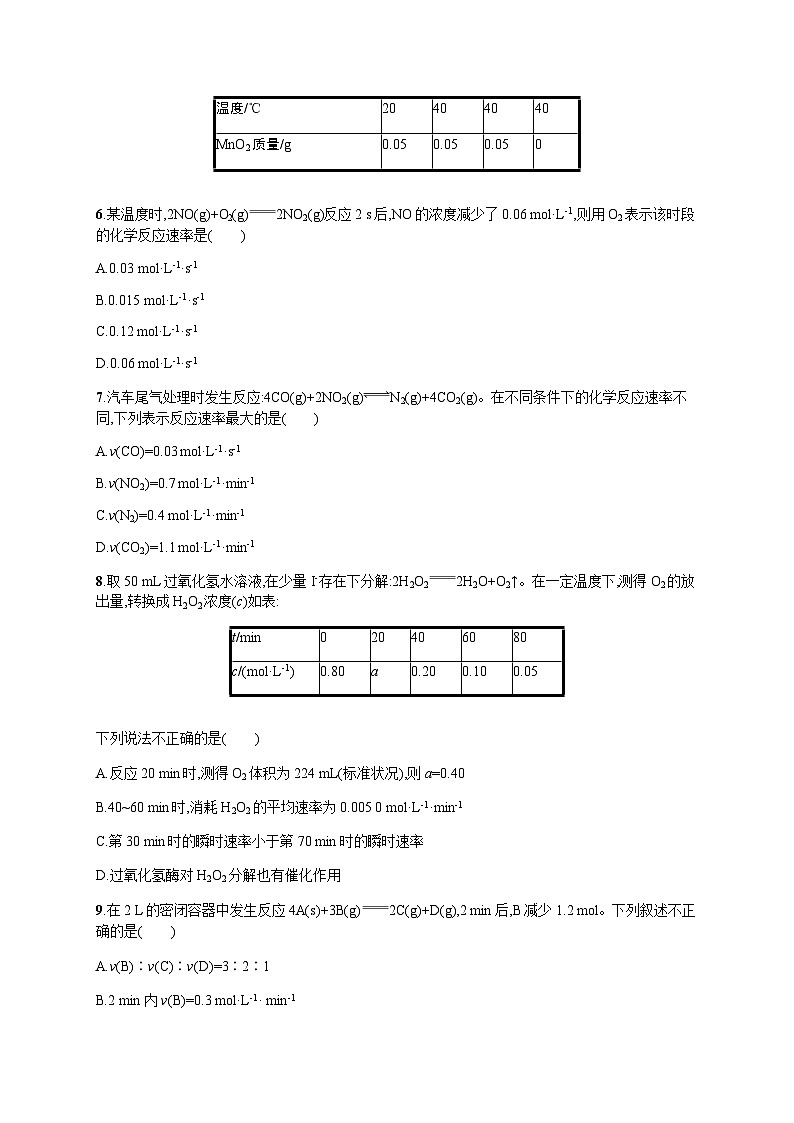 高中化学学考复习13化学反应的速率与限度练习含答案第2页