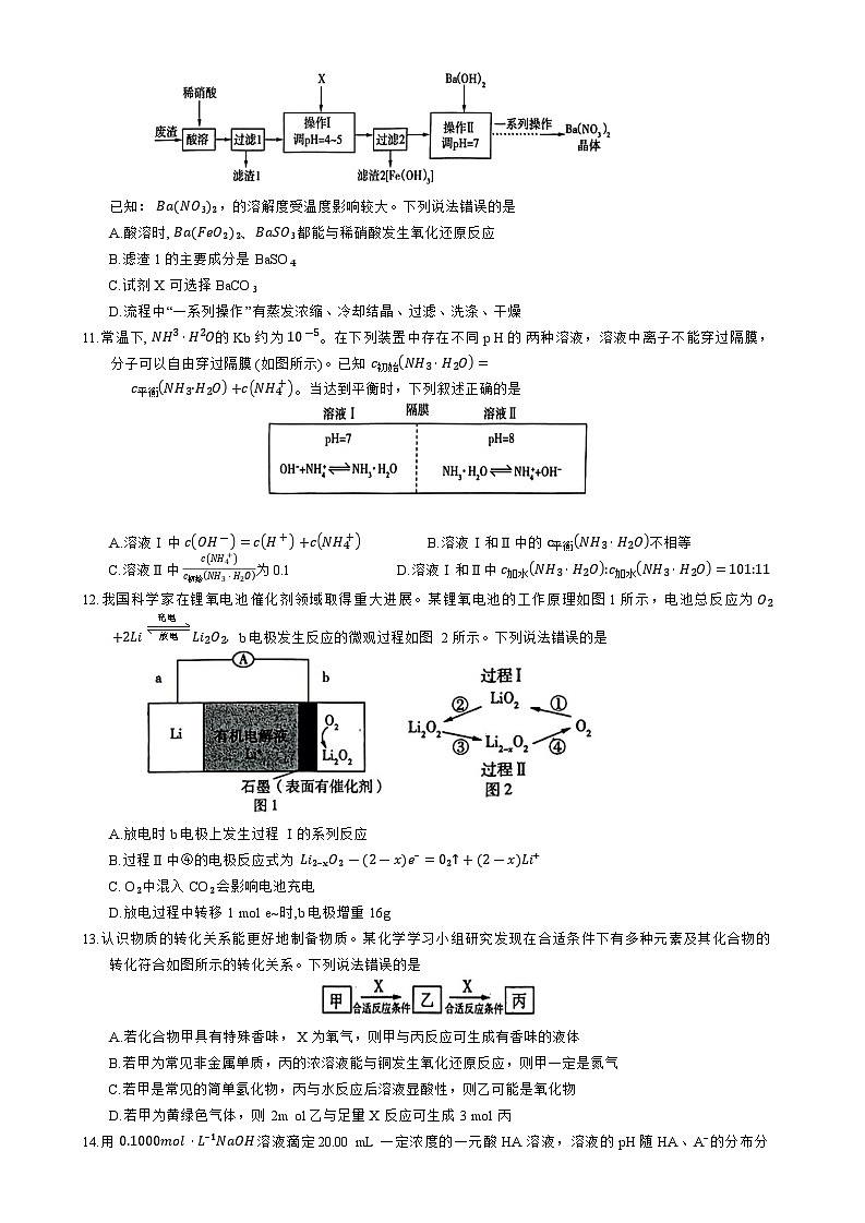 河南省2023_2024高三化学上学期普高联考测评三试题第3页