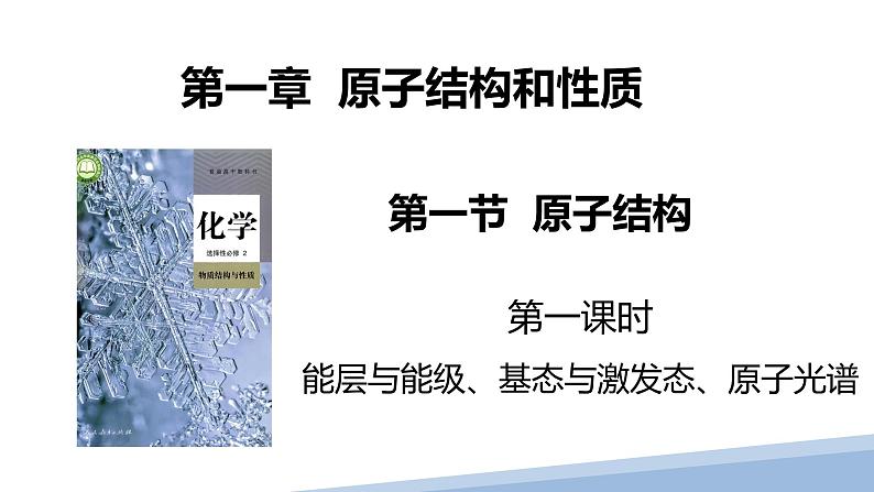 第一章第一节原子结构第一课时 2024年高二选择性必修2《物质结构与性质》精品课件第1页