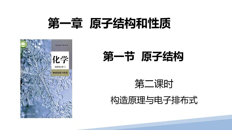 第一章第一节原子结构第二课时 2024年高二选择性必修2《物质结构与性质》精品课件第1页