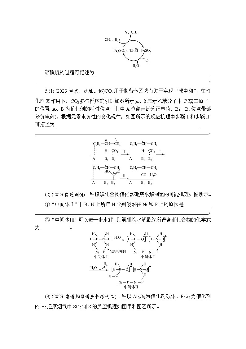 破难点2　微观机理描述题 多角度认识催化剂  热练（含解析）—2024年高考化学二轮复习第3页