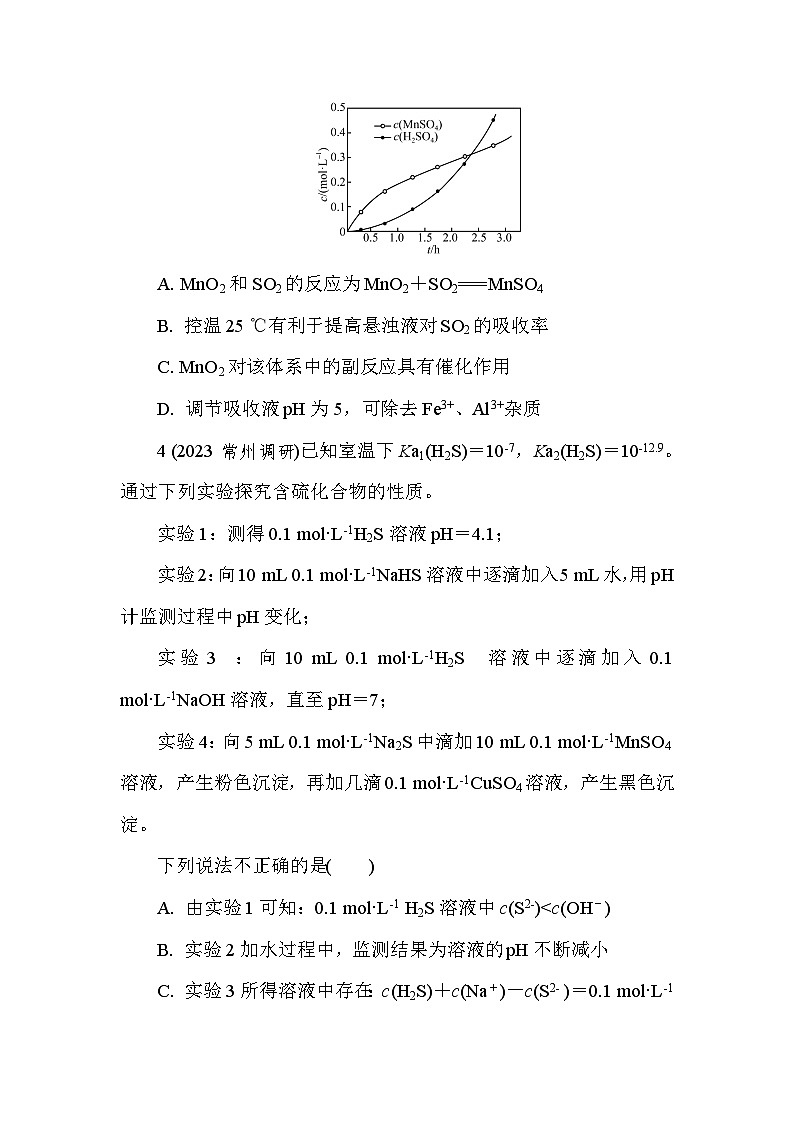 微主题6　沉淀溶解平衡 热练（含解析）—2024年高考化学二轮复习第3页