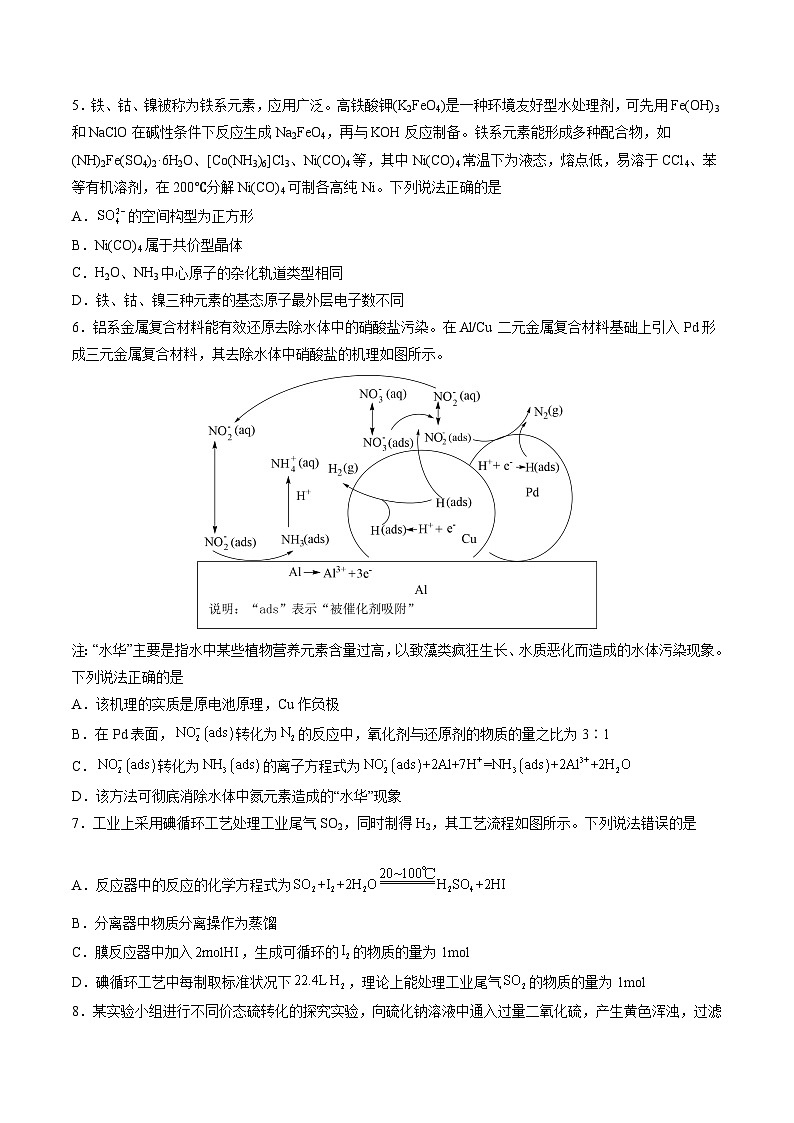 高三化学开学摸底考02（江苏专用）（原卷版）第2页