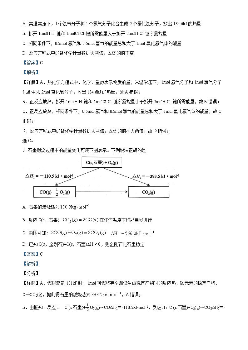 21，陕西省西安市西安区县联考2023-2024学年高二上学期1月期末化学试题02