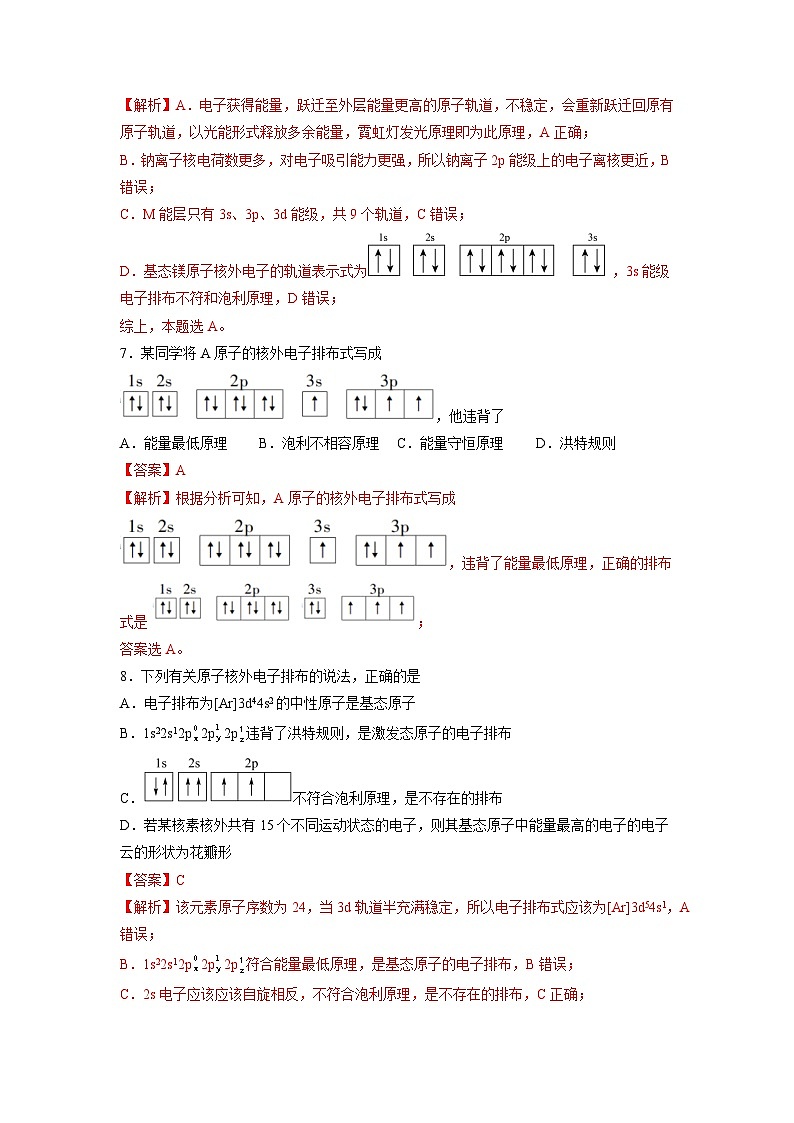 【沪科版】化学选修二  1.2 多电子原子核外电子的排布（课件+练习）03