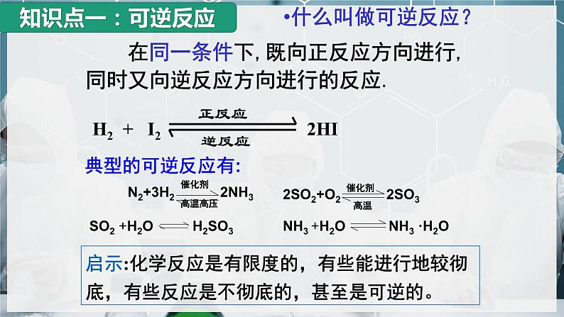 【沪科版】化学必修二  6.2.1 可逆反应和化学平衡状态（课件+同步练习）06