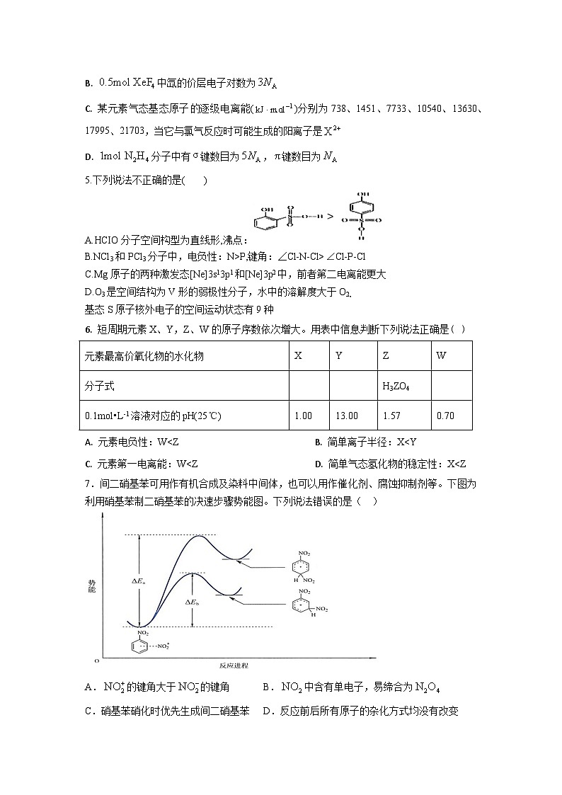 辽宁省葫芦岛市第一高级中学2023-2024学年高二下学期期初开学考试提升卷化学试题02
