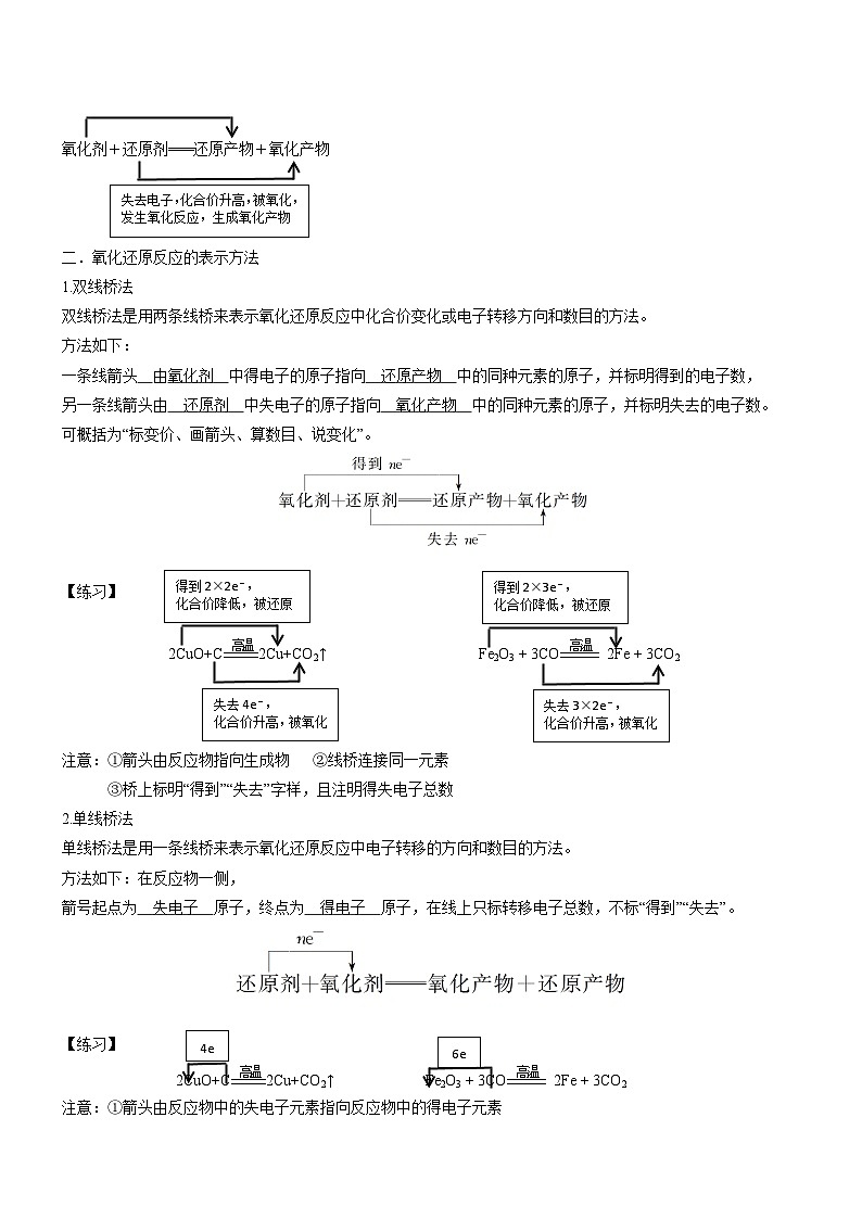 1.3.2 氧化剂和还原剂（精品学案）-高一化学同步学习高效学讲练（人教版必修第一册）02