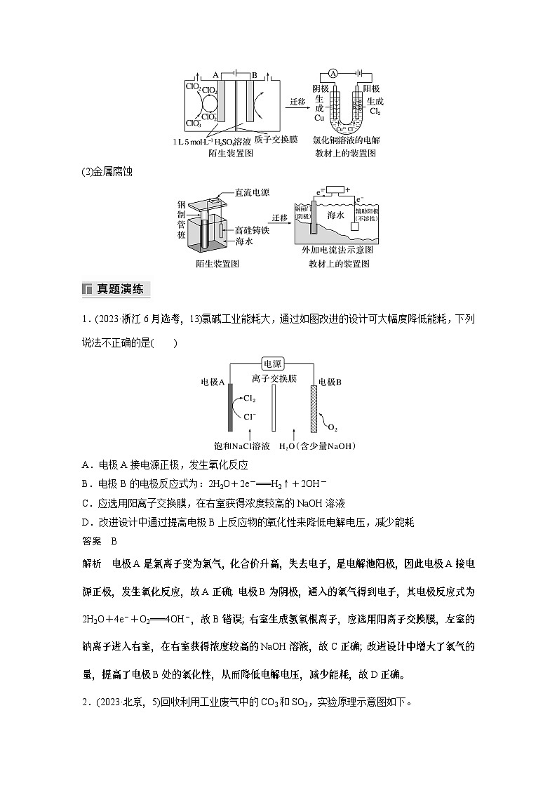 专题四　选择题专攻　3.电解原理的多方面应用 2024年高考化学二轮复习课件+讲义02