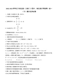 2022-2023学年辽宁省五校（大连二十四中、东北育才学校等）高一（下）期末化学试卷(含详细答案解析)