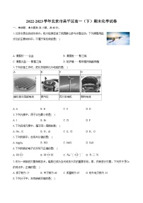 2022-2023学年北京市昌平区高一（下）期末化学试卷（含详细答案解析）