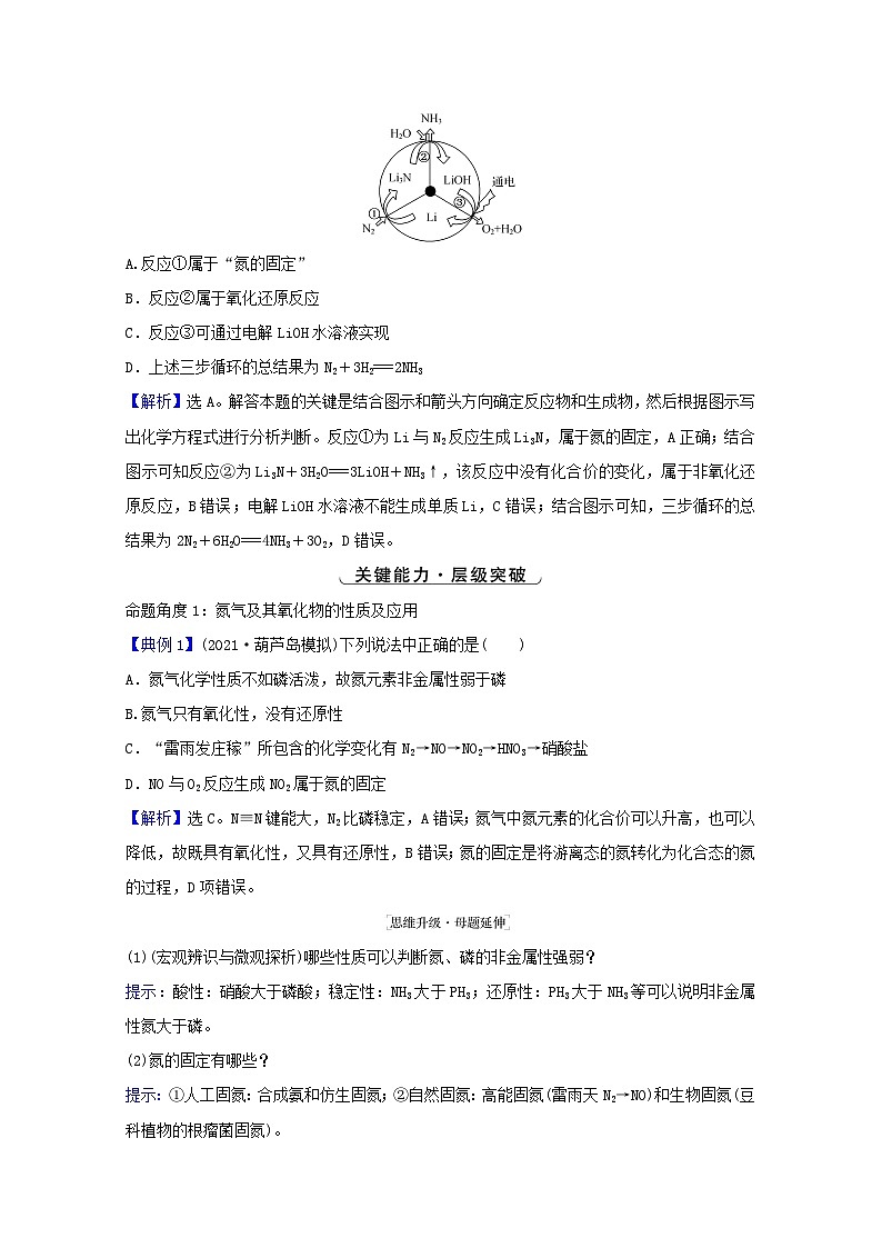 高考化学一轮复习第四章非金属及其化合物第四讲氮及其化合物学案新人教版第3页