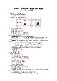 化学必背知识手册分类专题10 物质结构和性质【高考化学必背知识手册】1