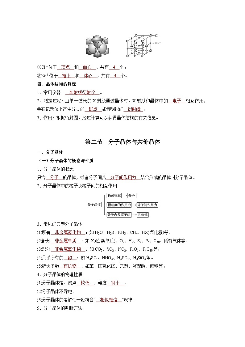 化学必背知识手册分类第三章 晶体结构与性质-【知识手册】（人教版选择性必修2）（教师版）11第3页