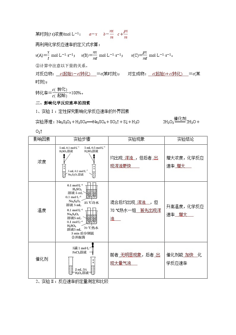 化学必背知识手册分类第二章  化学反应速率与化学平衡-【知识手册】（人教版选择性必修1）（教师版）4第2页