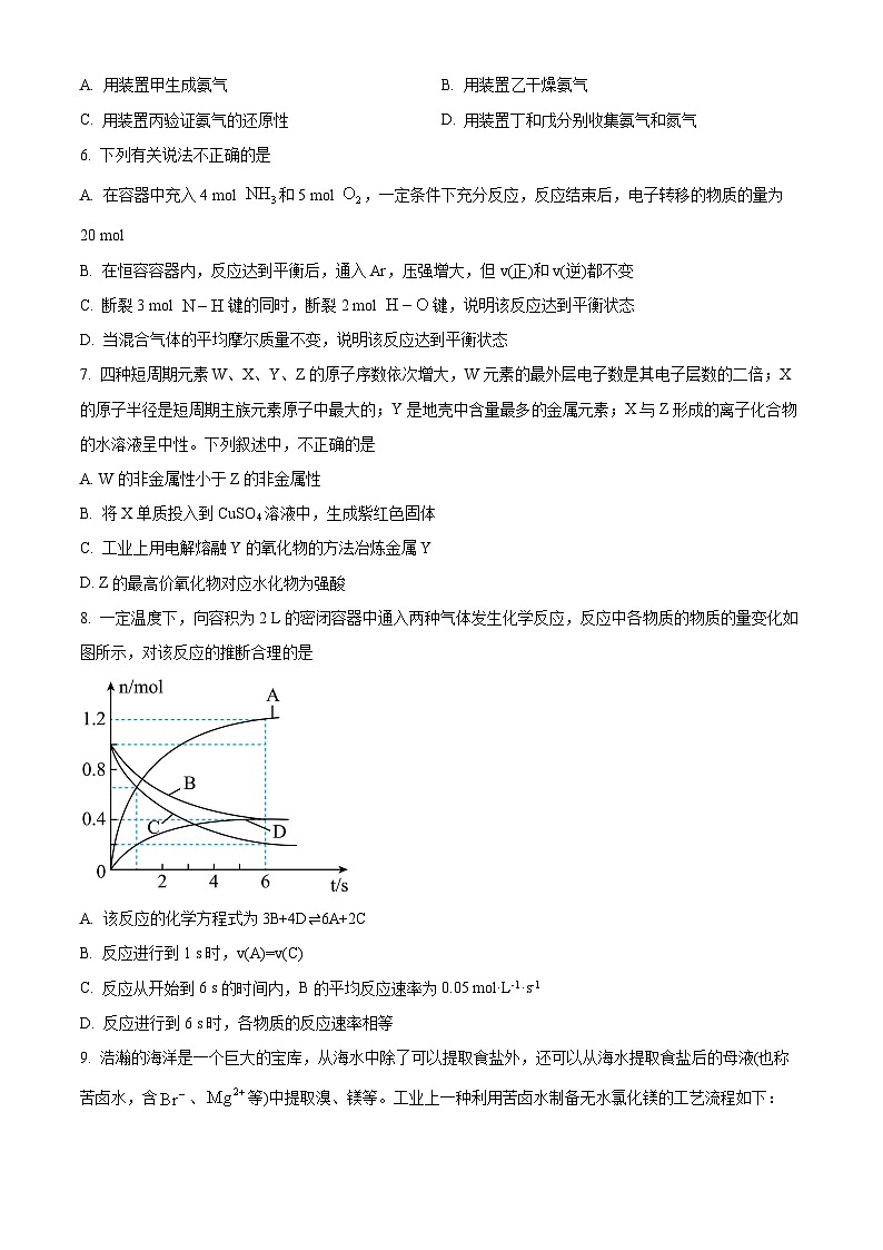 江苏省南京师范大学附属扬子中学、江浦高级中学两校高一下学期联合调研化学试题（原卷版）第2页