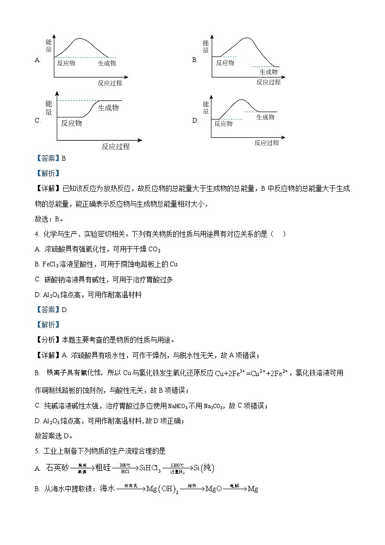 2022-2023学年江苏省南京市中华中学高一下学期3月月考化学试题02