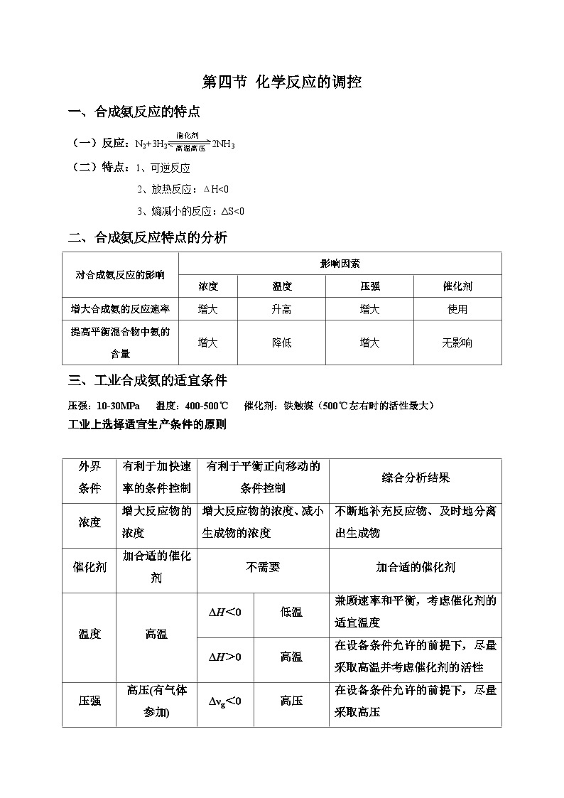 2.4 化学反应的调控 课件 人教版（2019）高中化学选择性必修一01